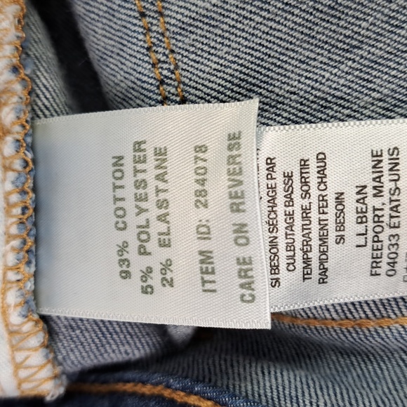 L.L. Bean Classic Fit Straight Leg Blue Jeans Size 14 M/T Inseam 31' - Picture 16 of 17